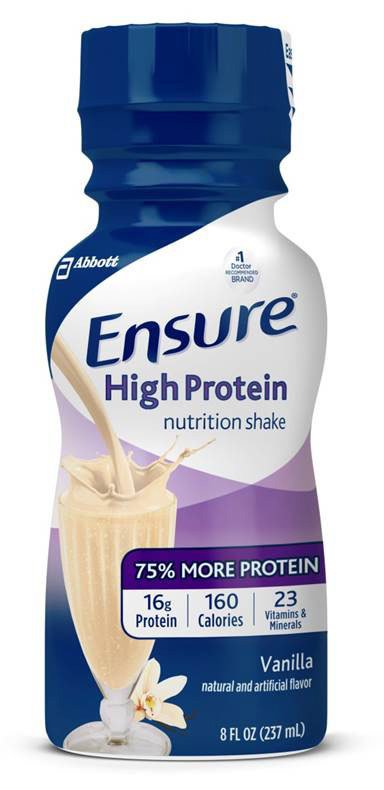 Ensure® High Protein Shake Vanilla Oral Protein Supplement, 8 oz. Bottle
