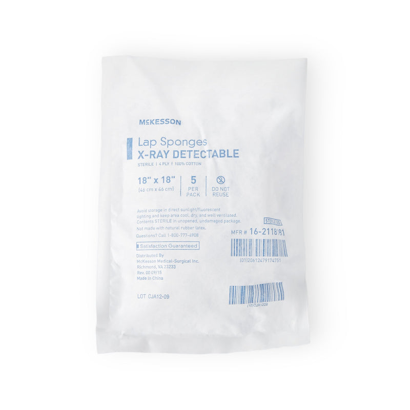 McKesson Laparotomy Sponge, 18 x 18 Inch