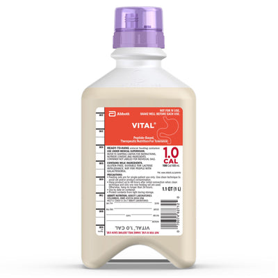 Vital® 1.0 Cal Vanilla Tube Feeding Formula, 33.8 oz. Ready to Hang Bottle