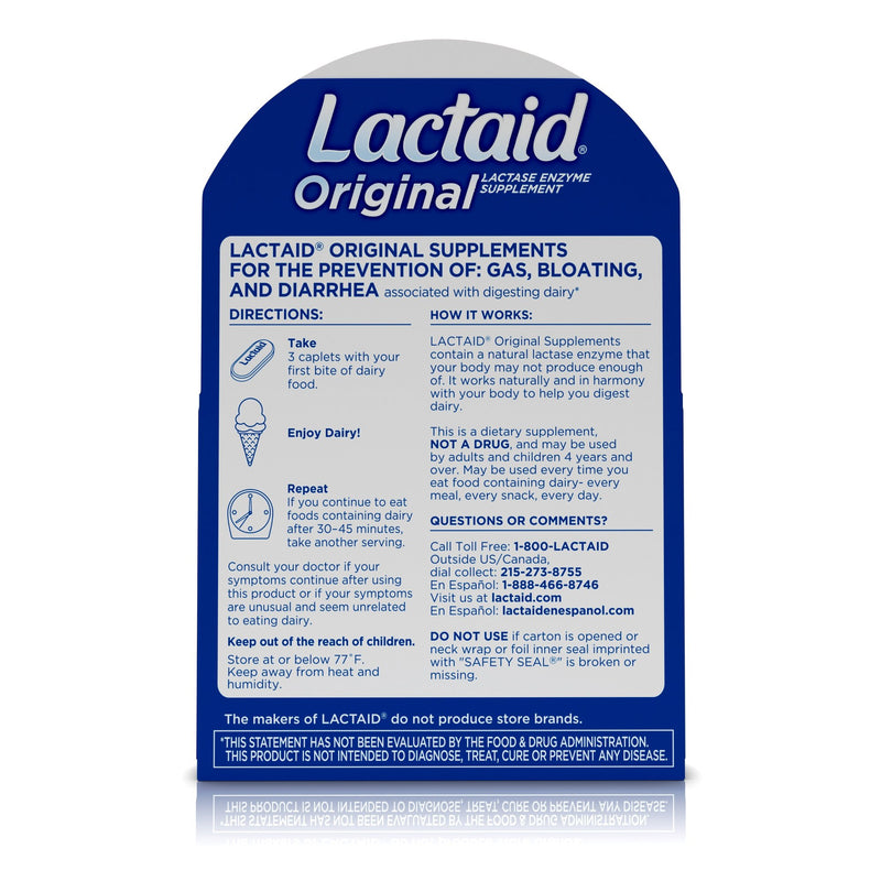 Lactaid® Original Lactase Enzyme Dietary Supplement