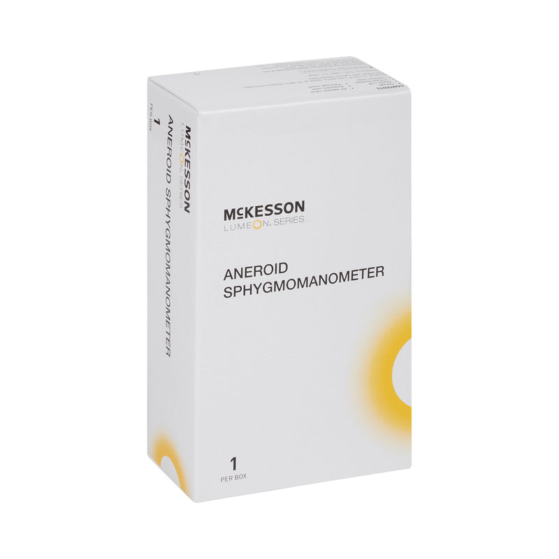 McKesson Deluxe Aneroid Sphygmomanometer, Pocket Size Handheld, Large Adult Cuff, Orange, Dual-Tube