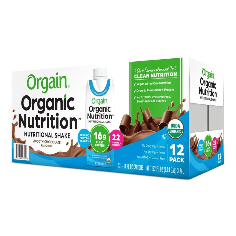 Organic Nutrition™ Vegan Chocolate Oral Protein Supplement, 11 oz. Carton