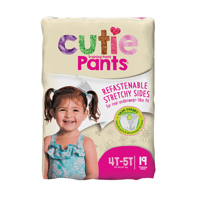 Cutie Pants® Training Pants, Female, Toddler, Disposable, Heavy Absorbency, Pink Princess Print, 4T – 5T, Over 35 lbs