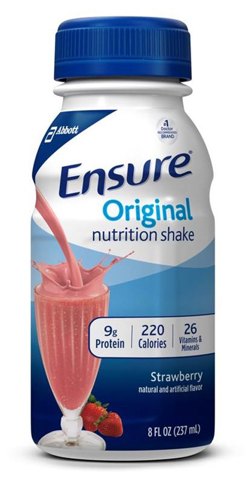 Ensure® Original Shake Strawberry Oral Supplement, 8 oz. Bottle