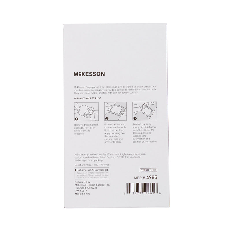 McKesson Octagonal Sterile Dressing with Frame-Style Delivery, 2-3/8 x 2-3/4 Inch, Transparent