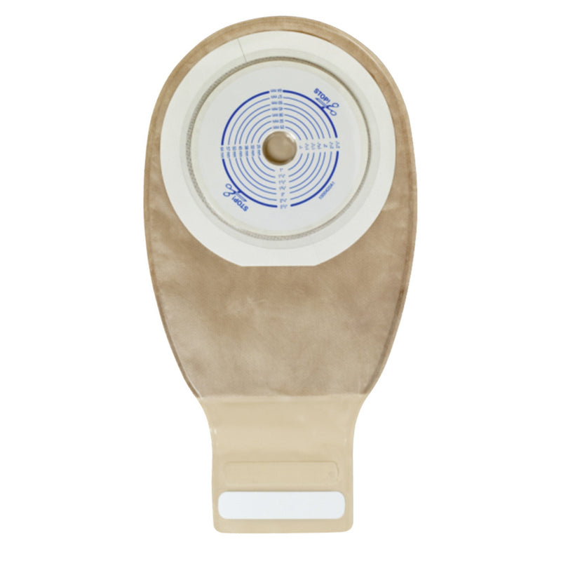 Esteem® + One-Piece Drainable Beige Filtered Ostomy Pouch, 12 Inch Length, 3/4 to 2½ Inch Stoma