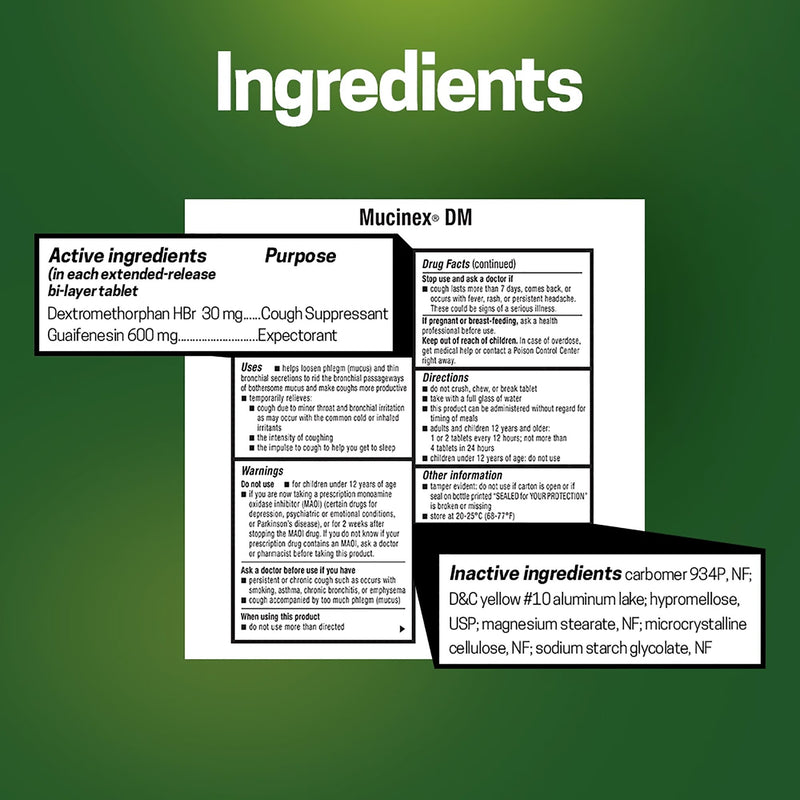 Mucinex® DM Guaifenesin / Dextromethorphan Cold and Cough Relief