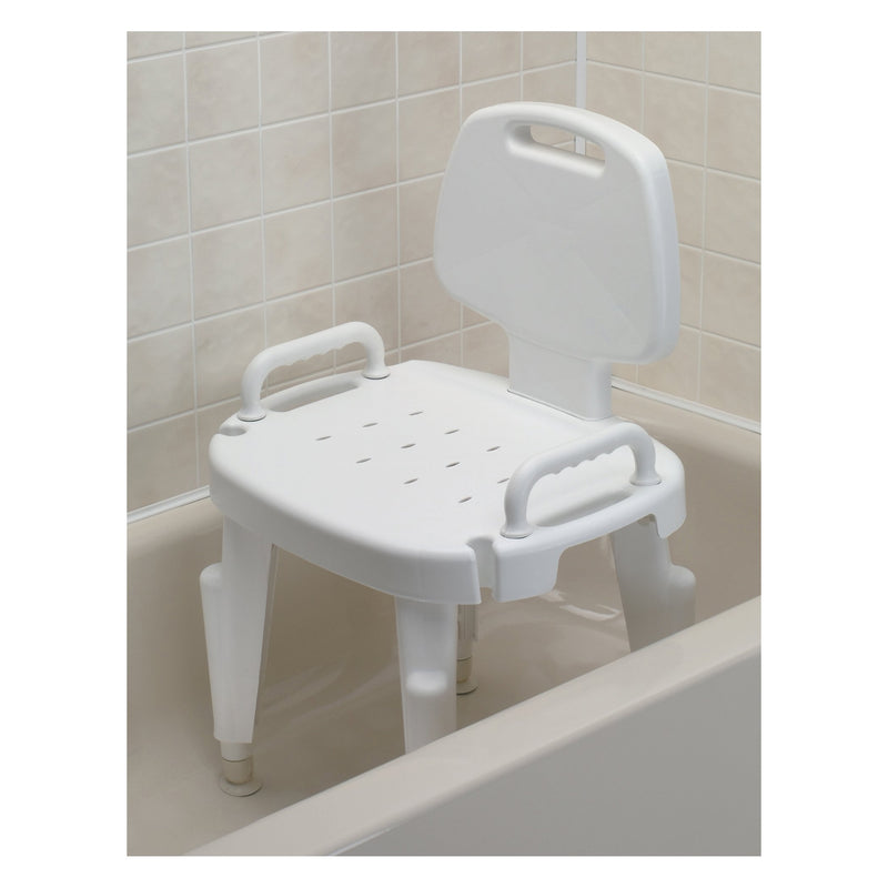 Maddak Adjustable Shower Seat with Arms and Back