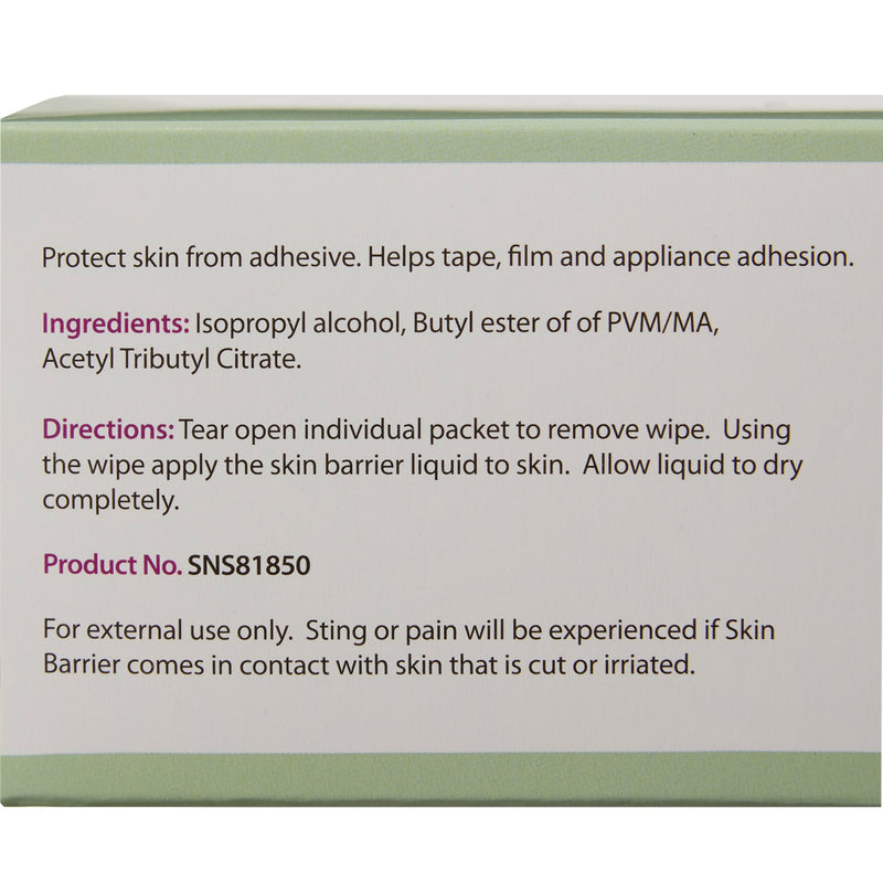 Safe N Simple Skin Barrier Wipe, 50 Packets per Box