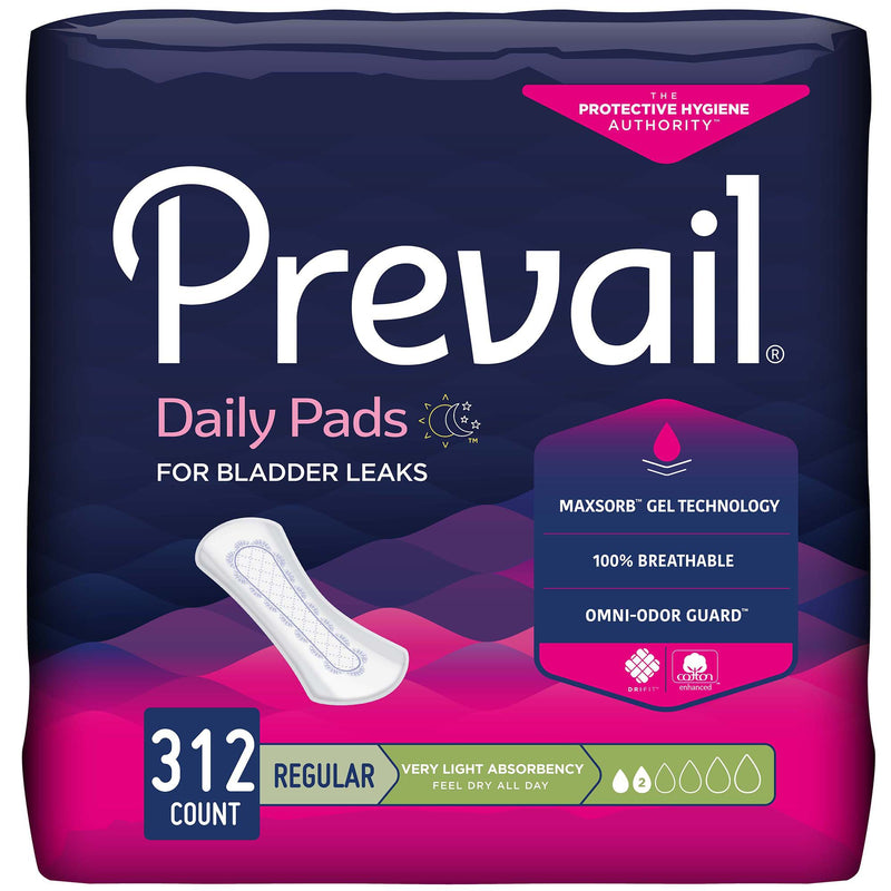 Prevail® Daily Liner Very Light Bladder Control Pad, 7½-Inch Length