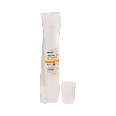 McKesson Specimen Container, 4 oz., Without Lid