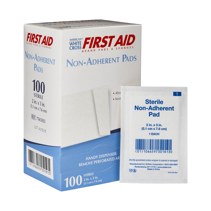 American® White Cross Non-Adherent Dressing, 2 x 3 Inch