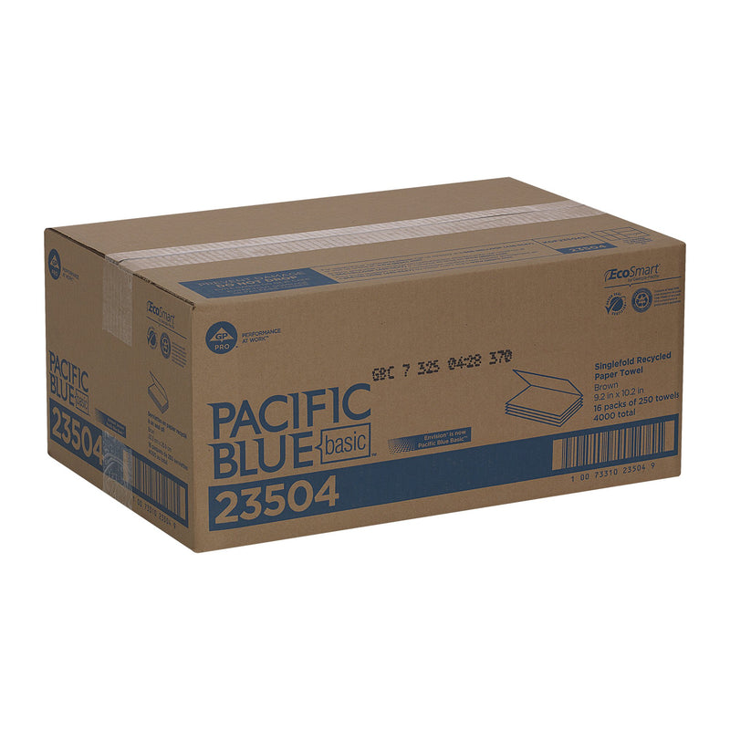 Pacific Blue Basic™ Single-Fold Paper Towel, 250 Sheets per Pack