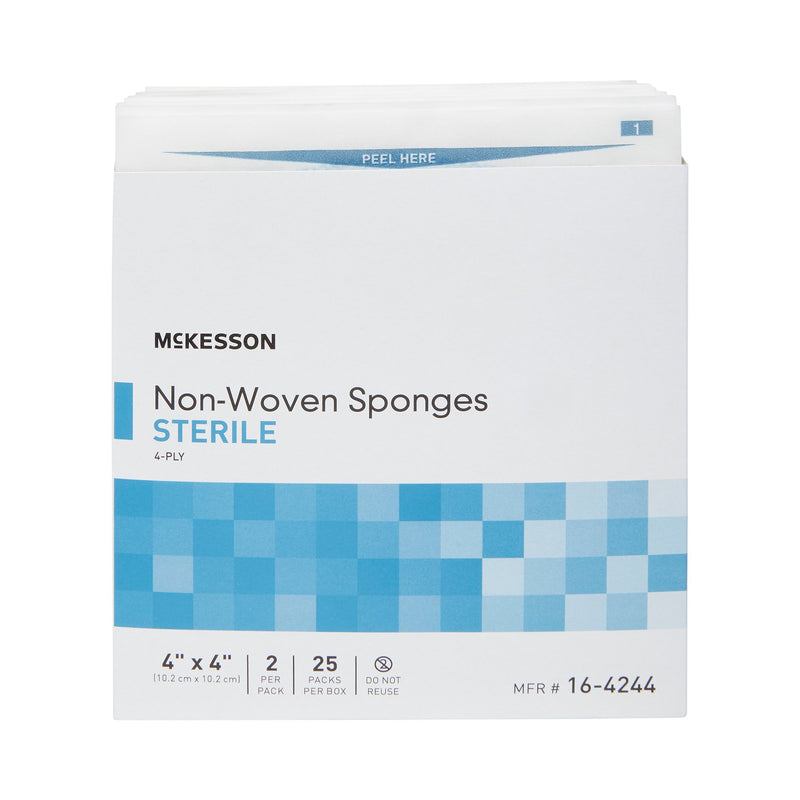 McKesson Sterile Nonwoven Sponge, 4 x 4 Inch