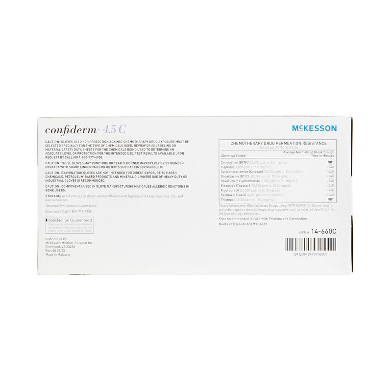 McKesson Confiderm® 4.5C Nitrile Exam Glove, Extra Large, Blue