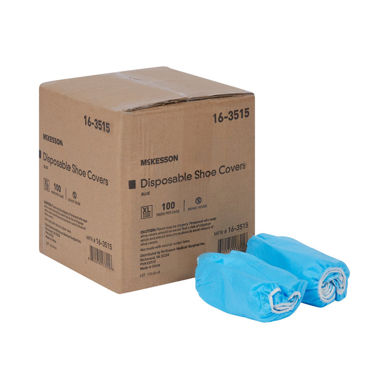 McKesson Blue Shoe Covers, Non-Skid, 100 Pairs/Box, X-Large