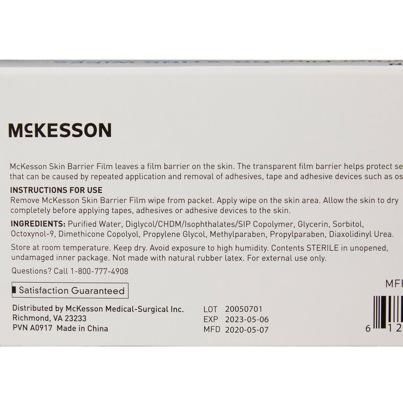 McKesson Skin Barrier Wipe