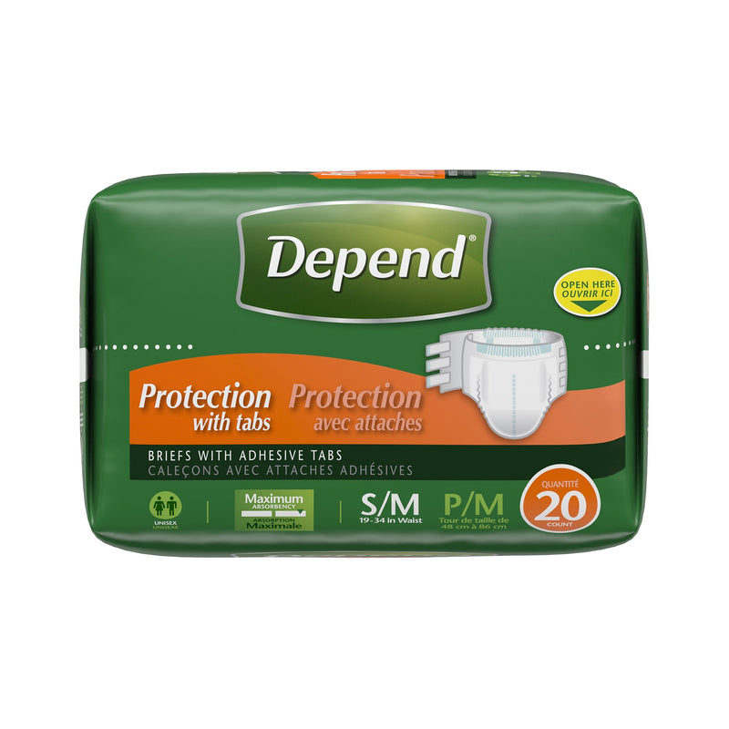 Depend® Maximum Incontinence Brief, Small / Medium