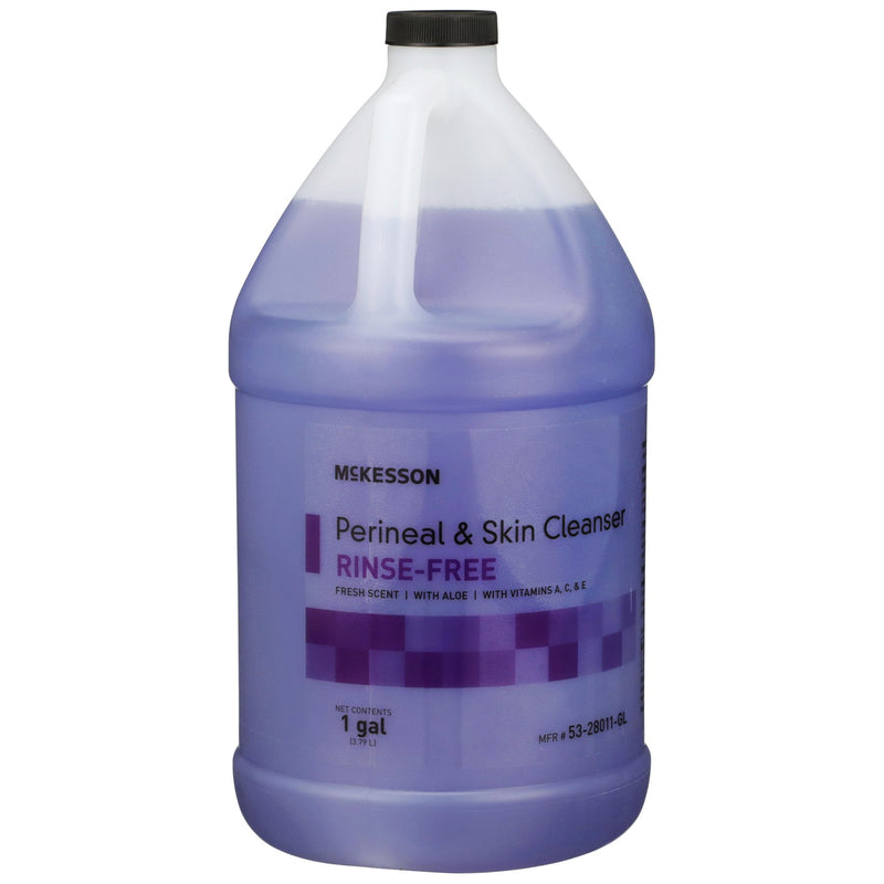 Rinse-Free Perineal Wash, McKesson, Liquid, Fresh Scent, 1 Gal Jug