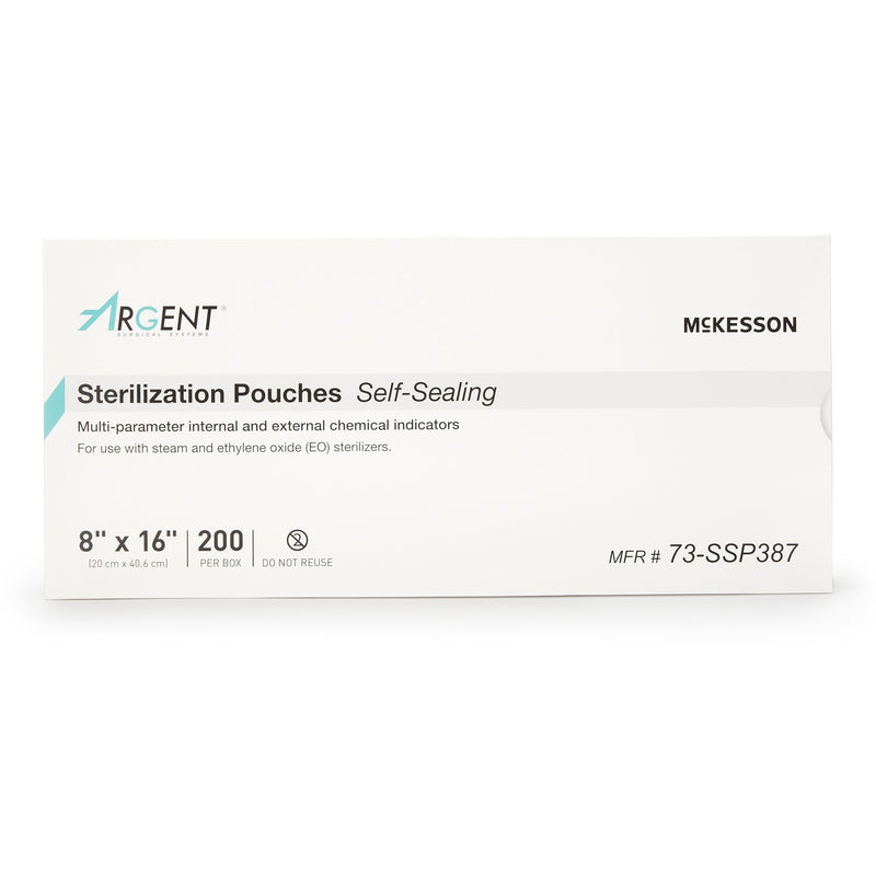McKesson Argent® Sure-Check® Sterilization Pouch, 8 x 16 Inch