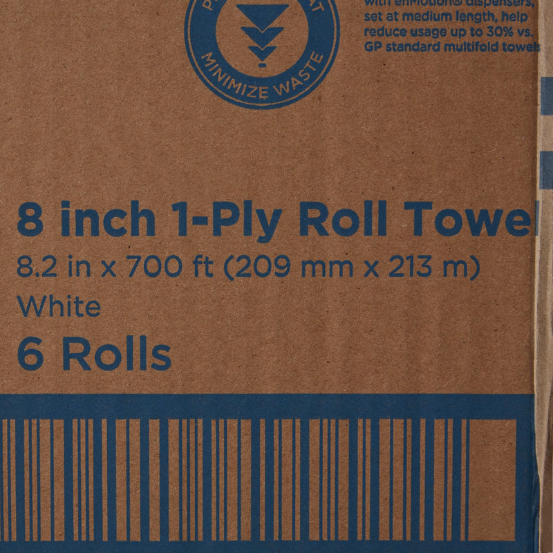 enMotion® Touchless White Paper Towel, 8-1/5 Inch x 700 Foot, 6 Rolls per Case