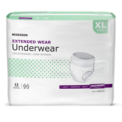 McKesson Extended Wear Maximum Absorbent Underwear, Extra Large