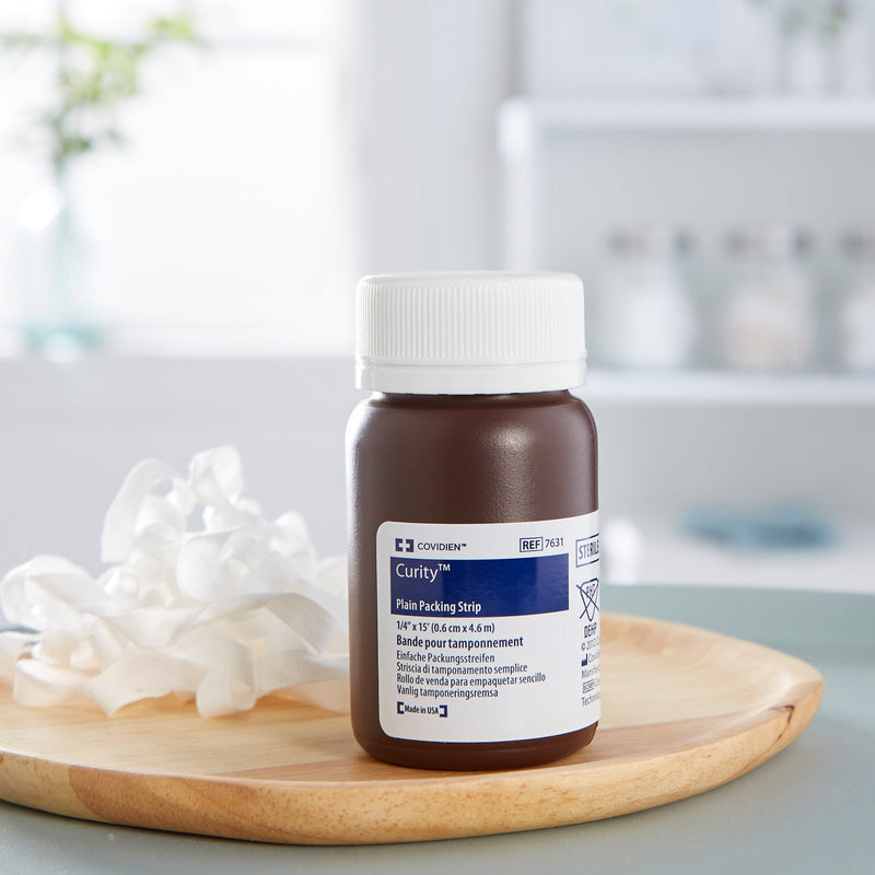 Curity™ Nonimpregnated Wound Packing Strip, ¼ Inch x 5 Yard