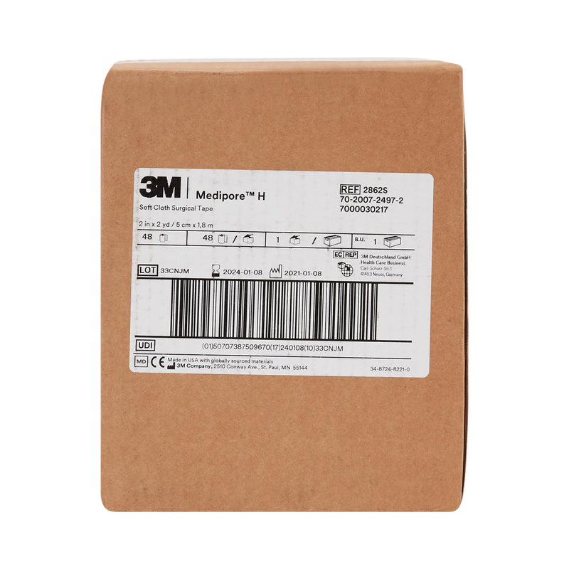 3M™ Medipore™ H Cloth Medical Tape, 2 Inch x 2 Yard, White