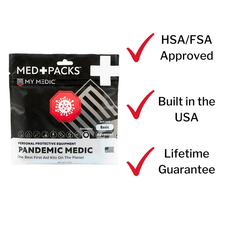 My Medic Med Packs Pandemic Personal Protective Equipment Kit in Portable Pouch