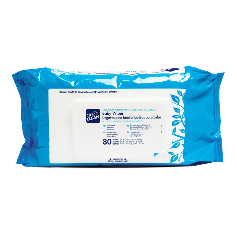 Nice’n Clean® Unscented Baby Wipes, Soft Pack
