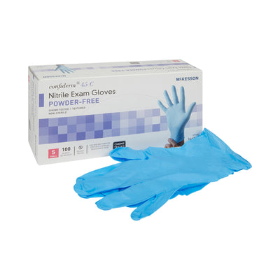 McKesson Confiderm® 4.5C Nitrile Exam Glove, Large, Blue