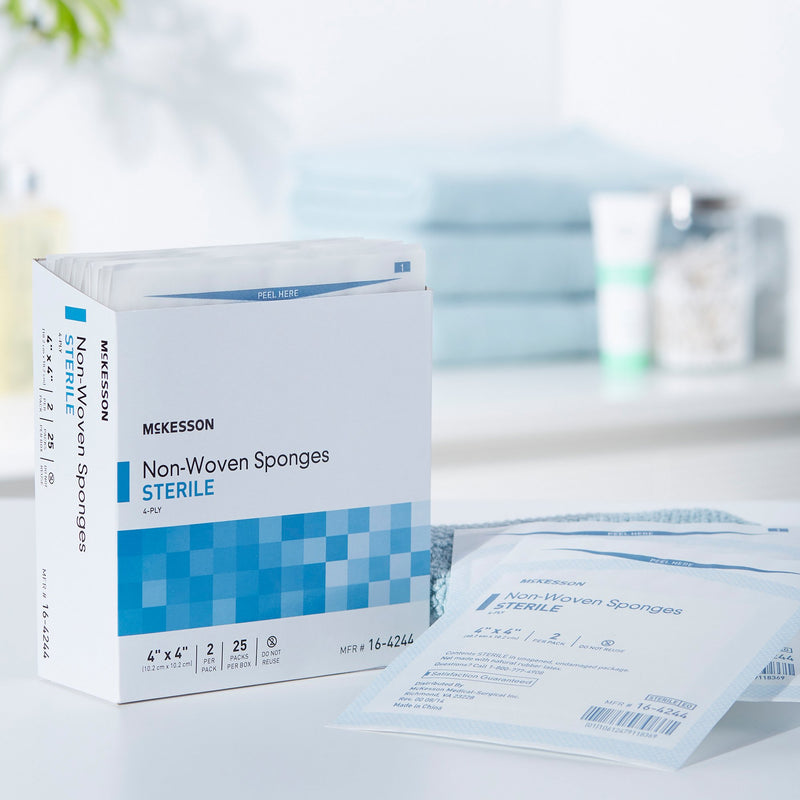 McKesson Sterile Nonwoven Sponge, 4 x 4 Inch