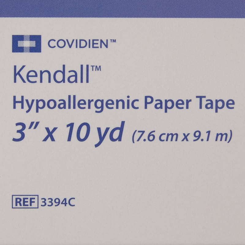 Kendall™ Hypoallergenic Paper Medical Tape, 3 Inch x 10 Yard, White