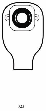 Karaya 5 One-Piece Drainable Transparent Colostomy Pouch, 9 Inch Length, 1¾ Inch Stoma