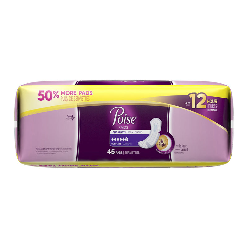 Poise Bladder Control Female Disposable Pads, Heavy Absorbency, Absorb-Loc Core, One Size Fits, 15.9 Inch