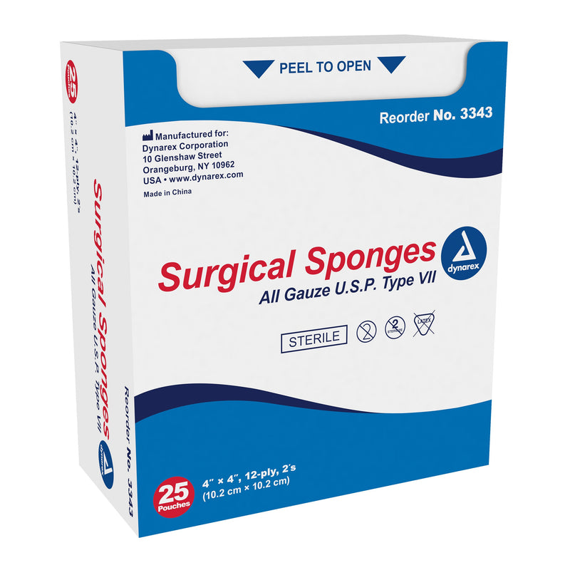 Dynarex® Sterile Gauze Sponge, 4 x 4 Inch