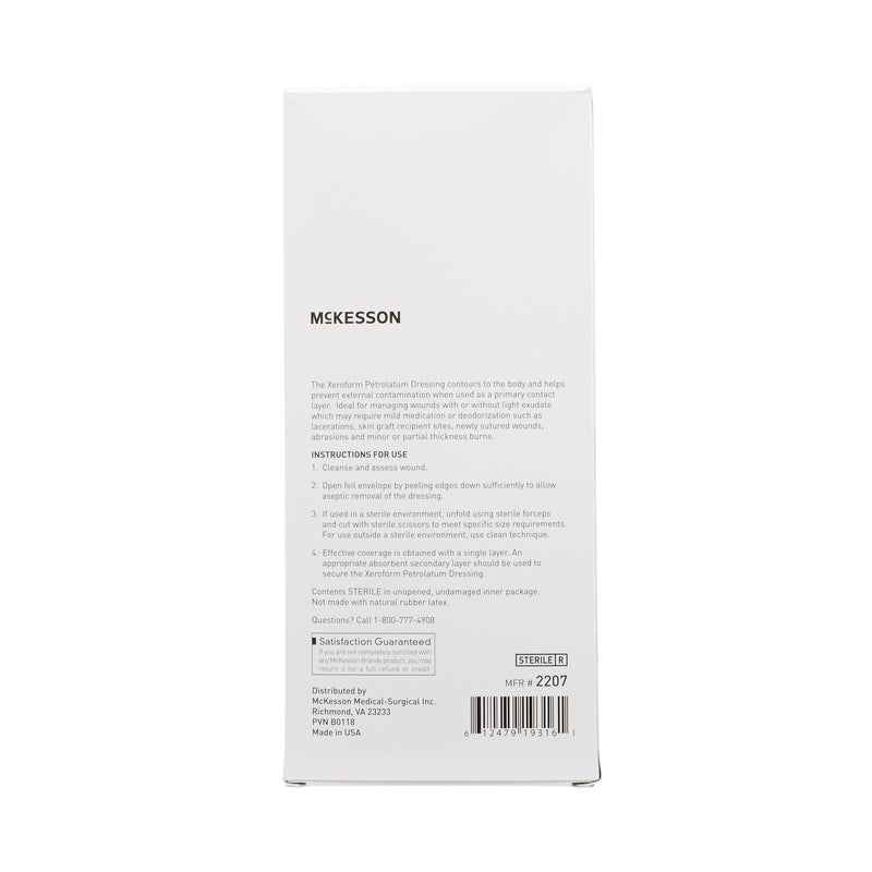 McKesson Xeroform Petrolatum Dressing, 5 x 9 Inch