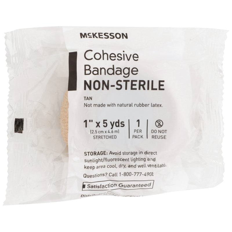 McKesson Self-adherent Closure Cohesive Bandage, 1 Inch x 5 Yard