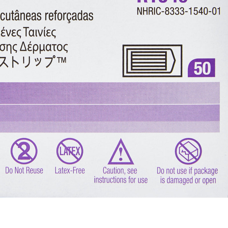 3M Steri-Strip Skin Closure Strips, Non-Woven Material, Reinforced Strip, White