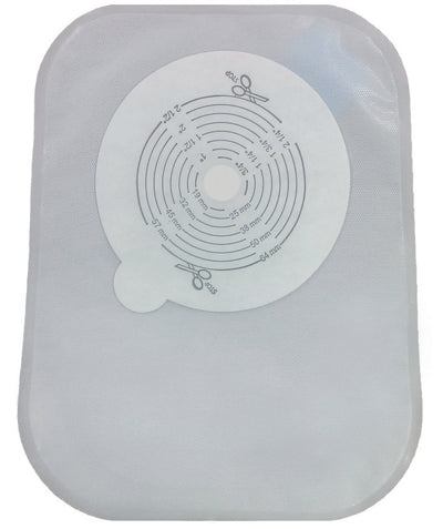 Securi-T™ One-Piece Closed End Transparent Filtered Ostomy Pouch, 8 Inch Length, 1/2 to 2½ Inch Stoma