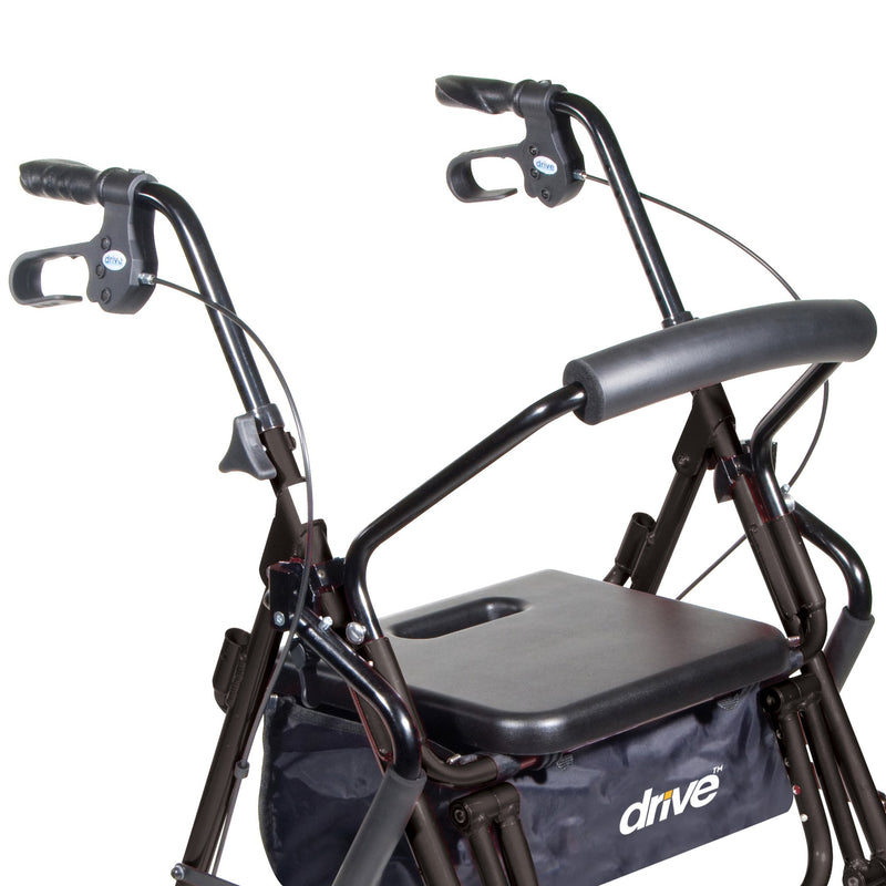 drive™ Duet 4 Wheel Rollator, Black