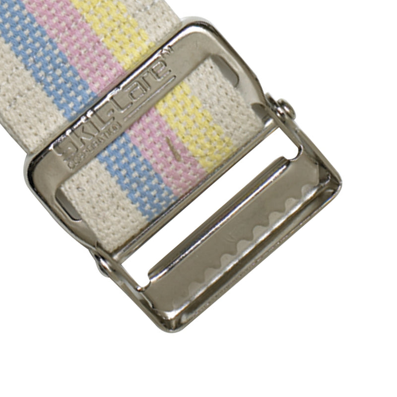 SkiL-Care™ Heavy-Duty Gait Belt with Metal Buckle, Pastel Stripes, 72 Inch