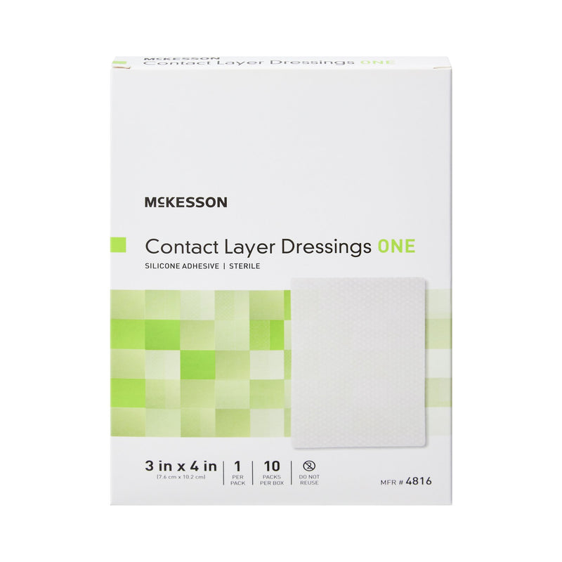 McKesson Silicone Wound Contact Layer Dressing, 3 x 4 Inch