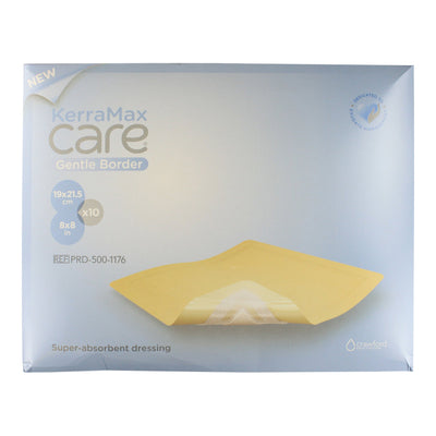 KerraMax Care® Gentle Border Super Absorbent Dressing, 8 x 8 Inch