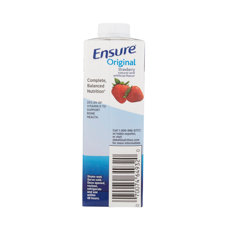 Ensure® Original Therapeutic Nutrition Shake Strawberry Oral Supplement, 8-oz Carton