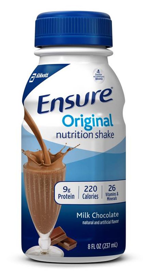 Ensure® Original Shake Chocolate Oral Supplement, 8 oz. Bottle