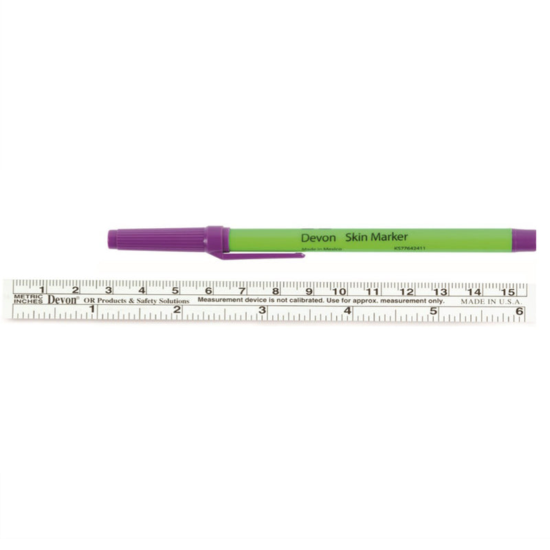 Devon™ Surgical Skin Marker, Regular Tip with Ruler