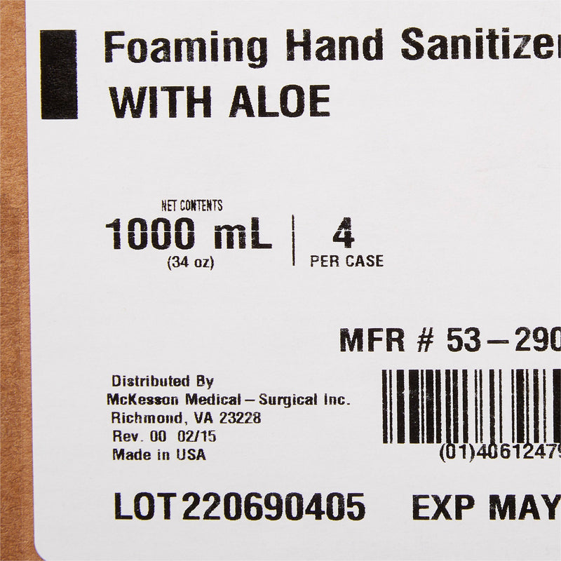 McKesson Foaming Hand Sanitizer with Aloe 1000 mL