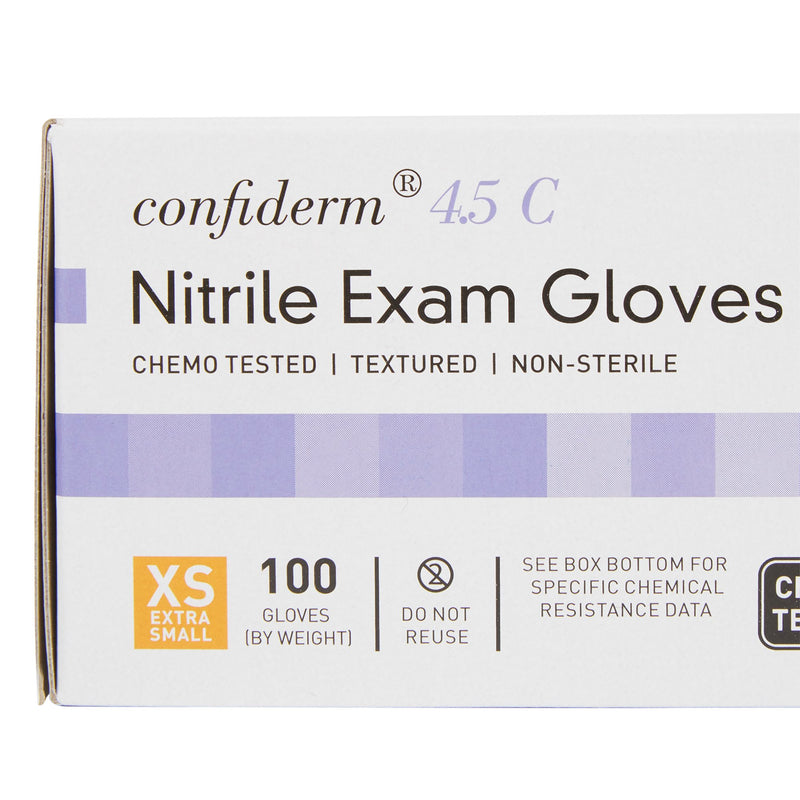 McKesson Confiderm® 4.5C Nitrile Exam Glove, Extra Small, Blue