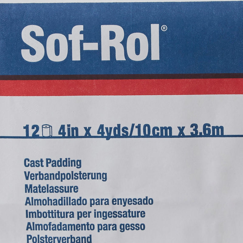 Sof-Rol® White Rayon Undercast Cast Padding, 4 Inch x 4 Yard